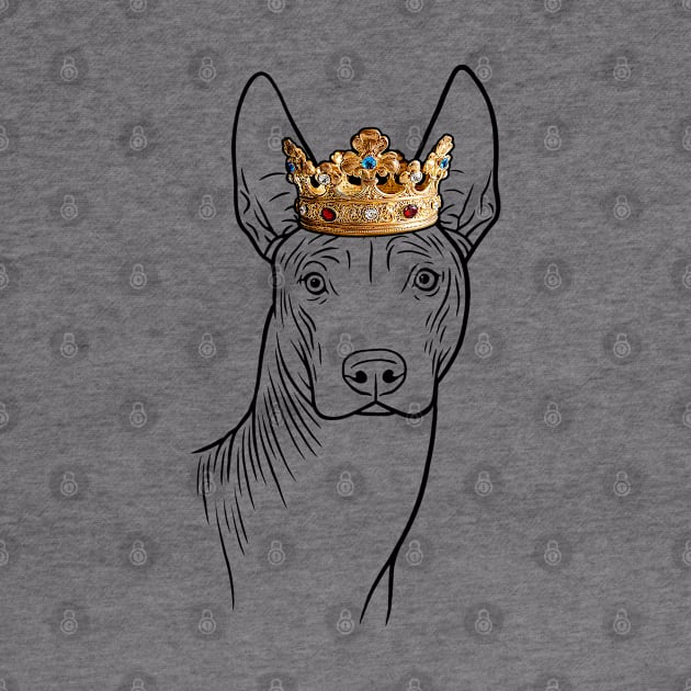 Xoloitzcuintli Dog King Queen Wearing Crown by millersye